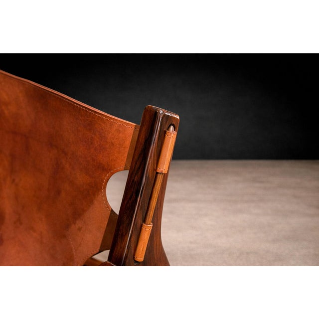 Wood Armchairs “Kilin” in Hardwood & Leather, Sergio Rodrigues, 1960s - Lot 595A For Sale - Image 7 of 17