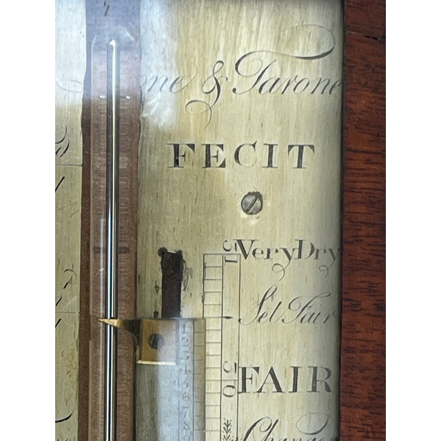 English English Mahogany 19th Century Stick Barometer by Tarone For Sale - Image 3 of 8