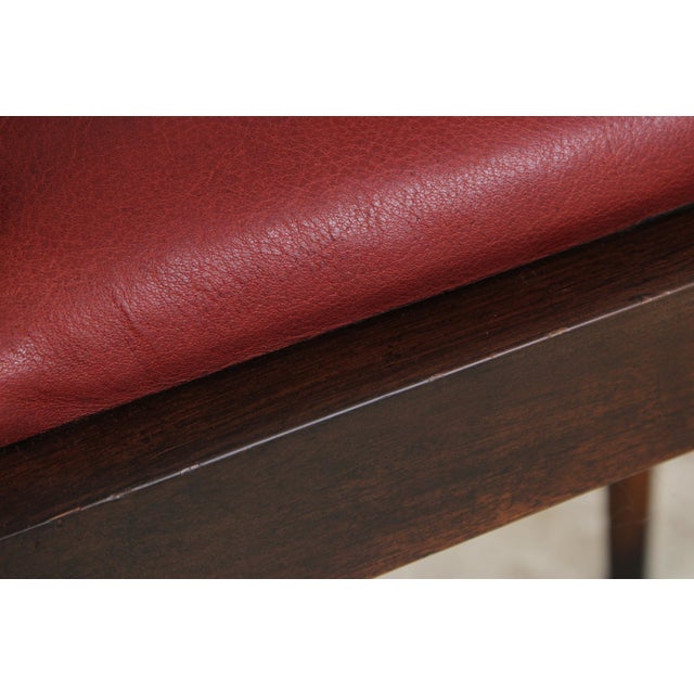 Hancock & Moore Red Leather Bar Stool Counter Chairs For Sale - Image 12 of 18