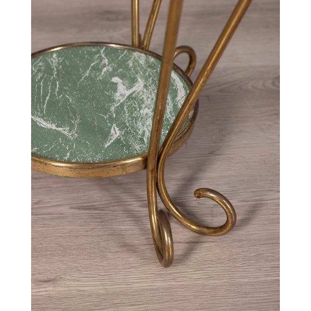 Vintage Italian Gilded Brass and Glass Coffee Table, 1950s For Sale - Image 9 of 12