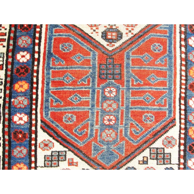 Late 19th Century Antique Caucasian Kazak Kurdish Runner For Sale - Image 5 of 8