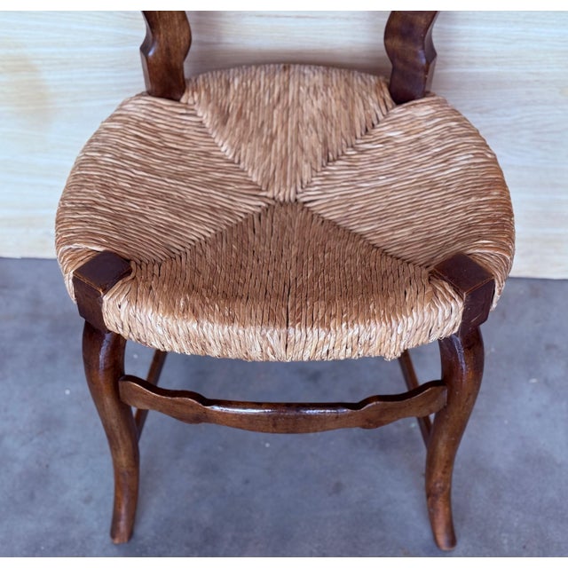 Late 19th Century 19th Set of Six Spain Dining Chairs with Wide Cane Seats For Sale - Image 5 of 18