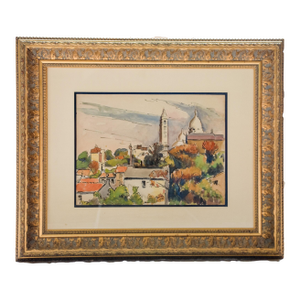 Early 20th Century Ludovic-Rodo Pissarro - Vue De Montmartre, Watercolor & Ink