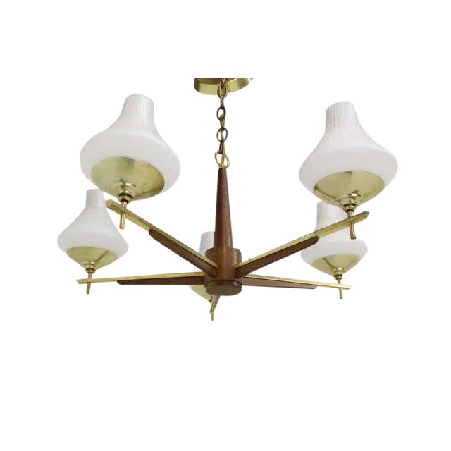 Brown Danish Mid-Century Modern Chandelier For Sale - Image 8 of 8