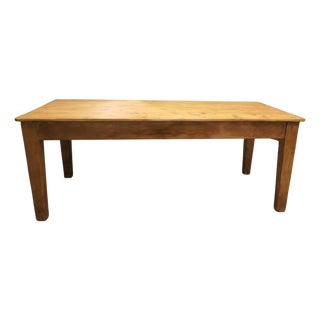 19th Century Pine Kitchen Dining Table This Is a Very Substantial Piece, 1890 For Sale