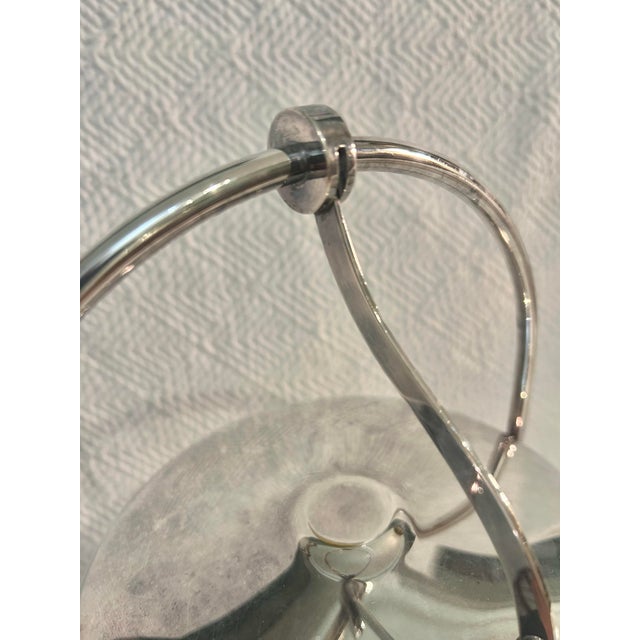 1940s 1940s Art Deco Sheffield Silver Plate Ice Bucket With Original Thermos Glass Liner For Sale - Image 5 of 11