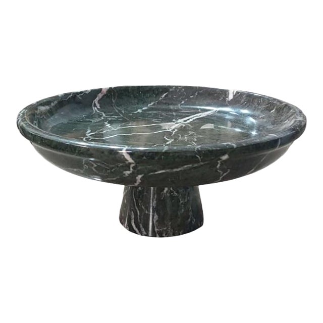 Marble Catch All Bowl – Handcrafted Marble Bowl Decorative Pedestal Fruit Bowl for Home Decor For Sale