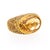 14KY Oval Checkerboard Cut Citrine 13x19mm (~15.00ct) w/ citrine side stones (~4.00ctw) 14KY-9.48g vintage size 7 (Ring:...