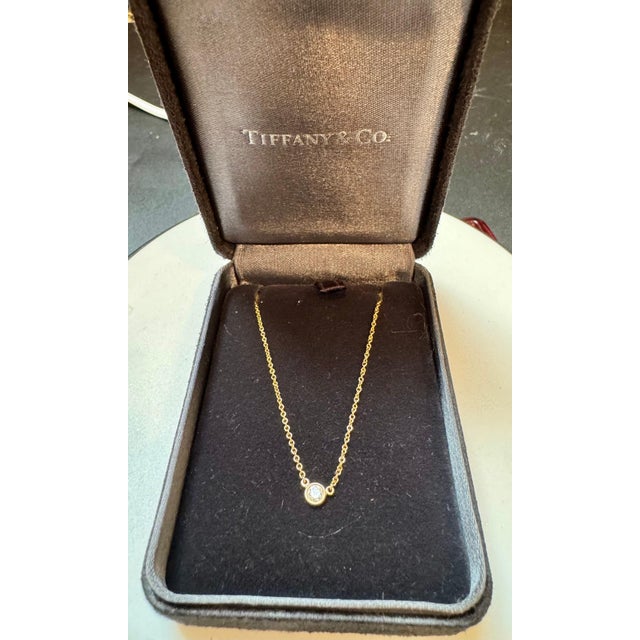 Diamonds by the Yard Single Diamond Pendant in Yellow Gold by Elsa Peretti T&Co For Sale - Image 13 of 18