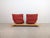 Wood Free Motion 2-Seater Sofa in Oak and Red Leather from Koinor For Sale - Image 7 of 18