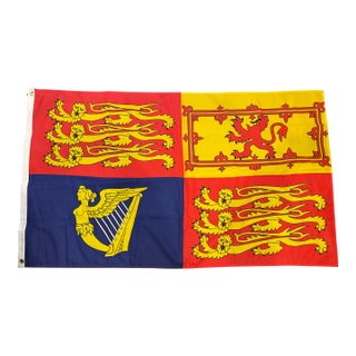 Late 20th Century Vintage Royal Standard of the United Kingdom Flag For Sale