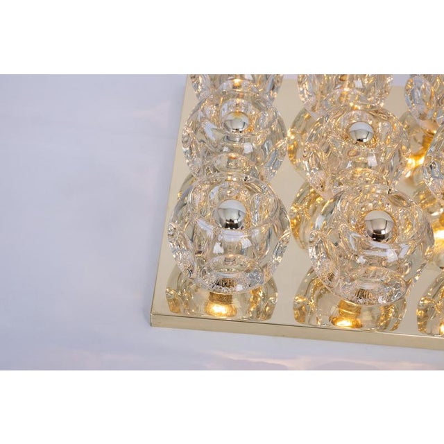 Brown Large Glass Flush Mount from Peill & Putzler, Germany, 1970s For Sale - Image 8 of 12