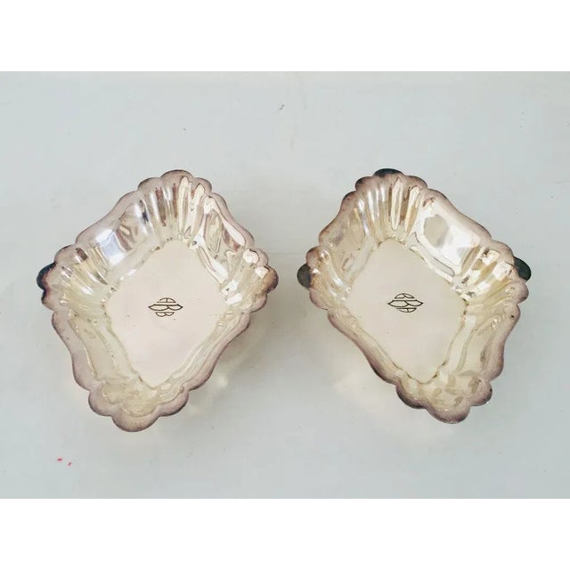 Metal Silver on Copper Monogramed "Abb" Nut Dishes - a Pair For Sale - Image 7 of 7