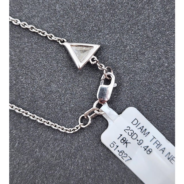 9.48 Ct Trillion Diamond by the Yard Necklace For Sale - Image 9 of 9