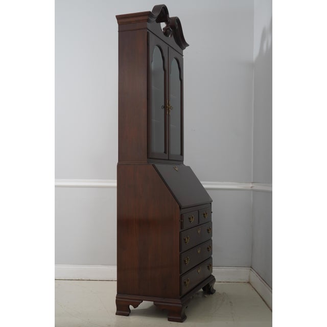 Age: c1988 Details: #225 Finish Georgian Court Collection 2 Pieces Key Locking w. Key Adjustable Shelves Bracket Feet Fine...