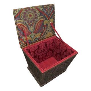 Anglo Indian Profusely Carved Sewing Box For Sale
