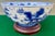 Large porcelain bowl with traditional blue and white landscape design, in the "Temple" or "Blue Willow" pattern. Use it...