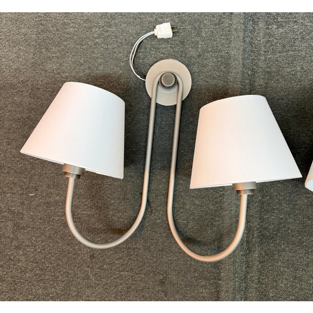 Silver Michael Amato for Urban Electric Nyhavn Double Sconces, Pair For Sale - Image 8 of 12