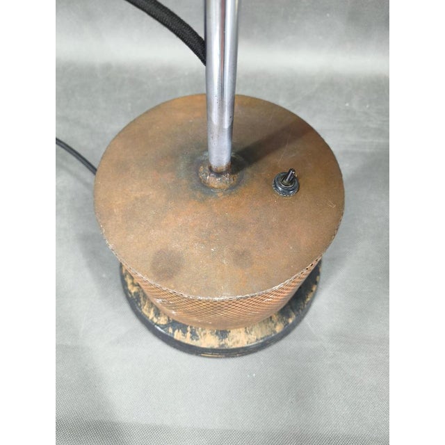 Industrial Table Lamp in Aluminium and Metal, Former Czechoslovakia, 1940s For Sale - Image 9 of 15
