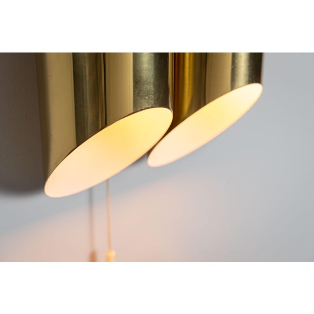 Double Cylindrical Wall Lamps in Brass with Perforated Shades, 1960s, Set of 2 For Sale - Image 13 of 14