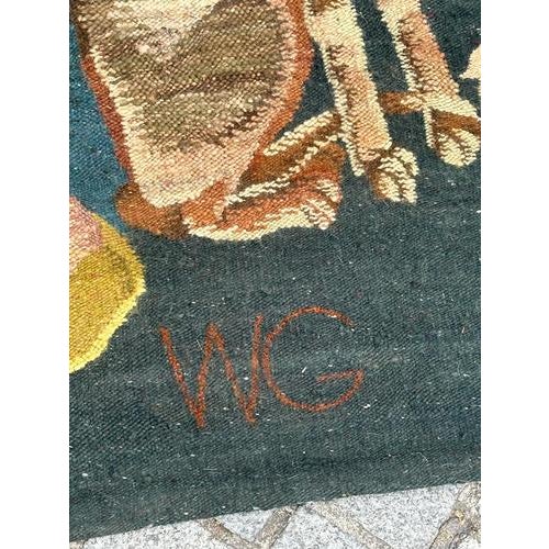 Vintage Polish Medieval Aubusson Handwoven Tapestry, 1940s For Sale - Image 3 of 18