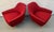 Late 20th Century Pair of Mid-Century Style Burgundy Lounge Chairs For Sale - Image 5 of 12