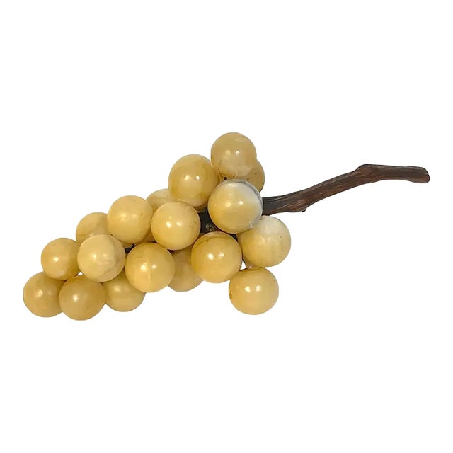 Italian Mid Century Marble Sculpture of Grapes For Sale