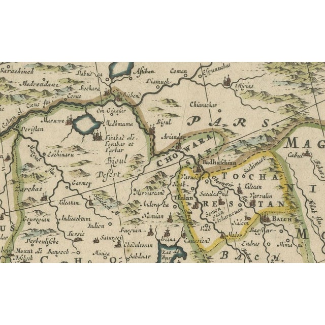 Circa 1691 Frederick de Wit Map: Middle East with Arabia, Persia & More This exquisite hand-colored map, circa 1691, by...