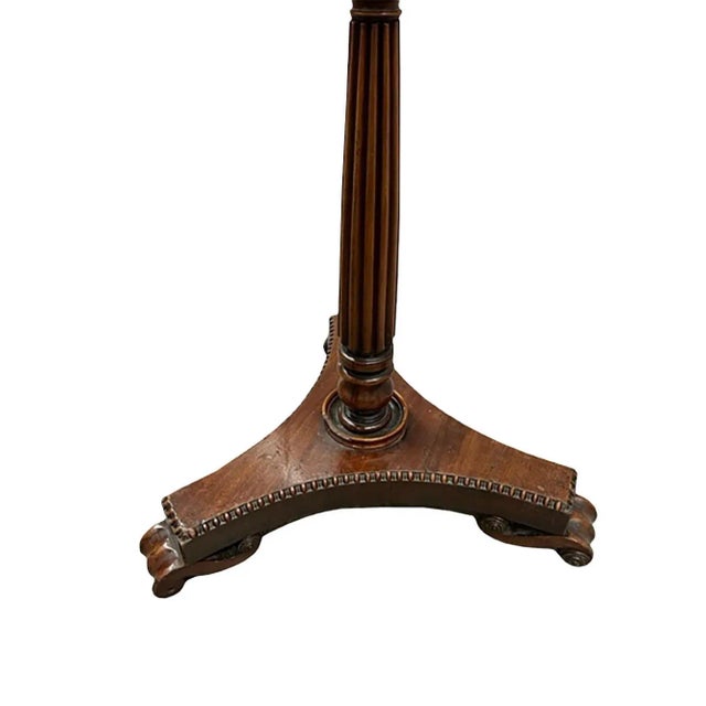 Wood Late 19th Century Walnut and Beaded Fire Screen With Petit Point Faces For Sale - Image 7 of 9