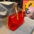 A 2004 Louis Vuitton Red Vernis Patent Leather and Vachetta Reade Hand-Bag For Sale - Image 6 of 18