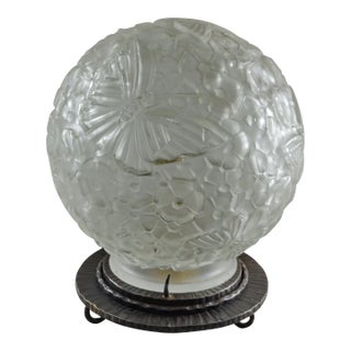French Art Deco Table Lamp by Verreries Des Hanots 1920s France For Sale
