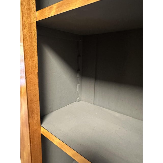 Wood Large Satinwood Open Bookcase For Sale - Image 7 of 11