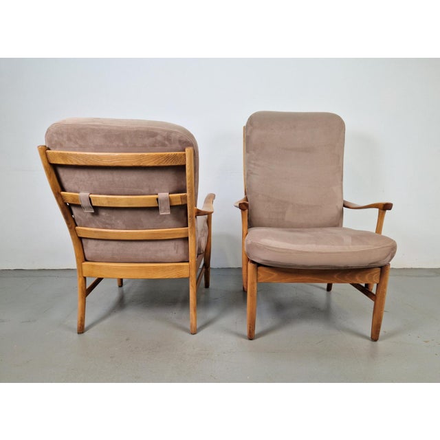 Set of Vintage Beech Armchairs by Farstrup Møbler Casa, 1970s For Sale - Image 9 of 17