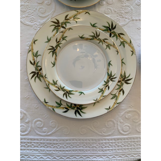 White Vintage Bali Hai Kent Fine China Bamboo Service for Four- 24 Pieces For Sale - Image 8 of 12