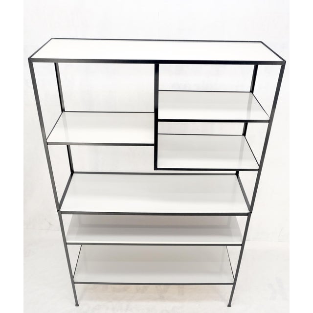 Frederick Weinberg Iron White Enamel Shelves Etagere Wall Unit Chairish