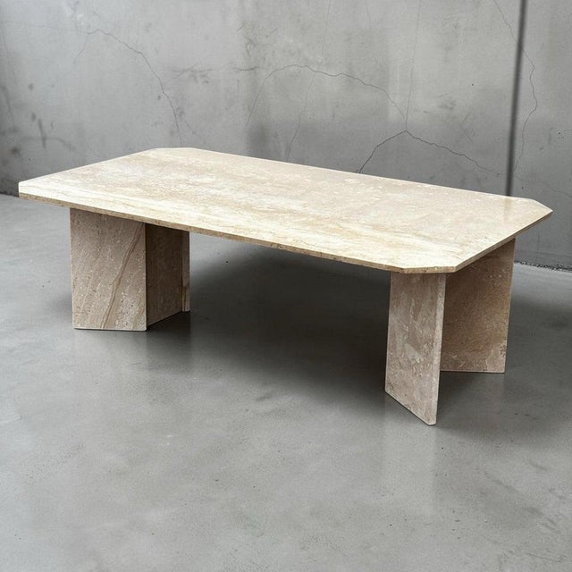 Vintage Italian Marble Coffee Table. SIZES :- 122 x 72 cms, 43 cms tall. Very heavy , splits into 3 pieces for easier...