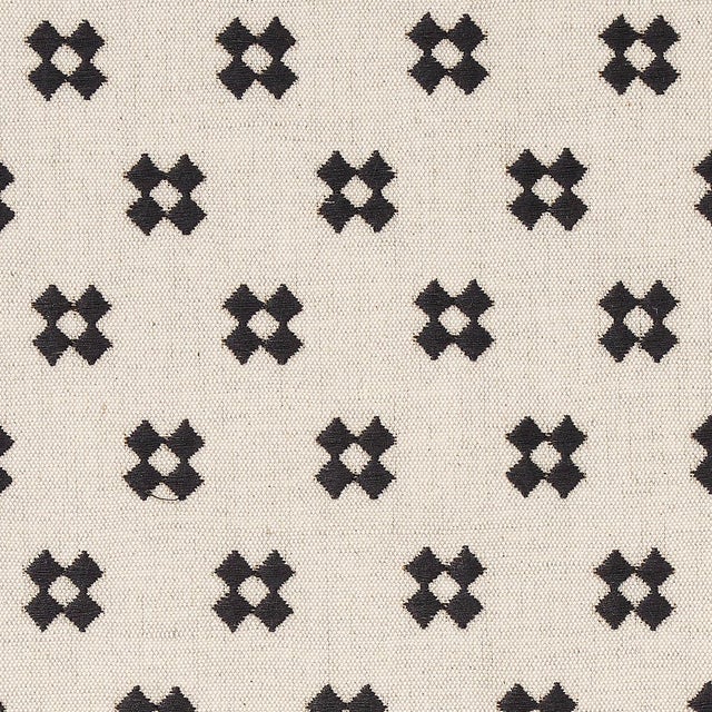 Traditional Sample - Schumacher Thandie Embroidery in Carbon on Natural For Sale - Image 3 of 3