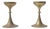 Mid-Century Modern Scandinavian Brass Candleholders, 1960s, Set of 2 For Sale