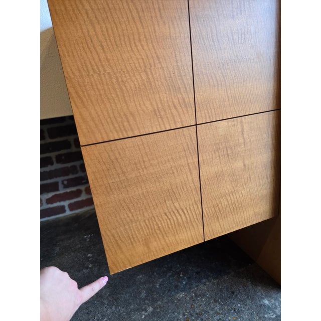 Frank Lloyd Wright Inspired Sideboard Maple Modern Credenza Cabinet For Sale - Image 6 of 12