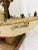 Stunning Antique Hand Painted Mechanical Model Sailboat / Ship. Named “Miss Daphne”. Fitted with custom made wooden base /...