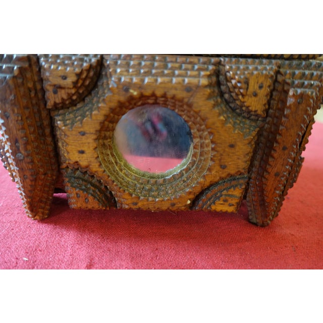 Folk Art Sewing Box, 1920s For Sale - Image 3 of 8