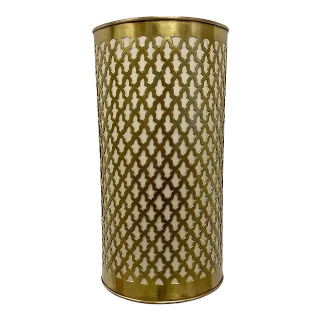 Vintage Moroccan Brass Wall Sconce or Lantern For Sale