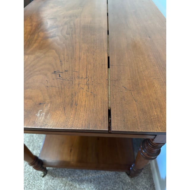19th-Century English Howard & Sons Mahogany Library Writing Table Desk For Sale - Image 11 of 14