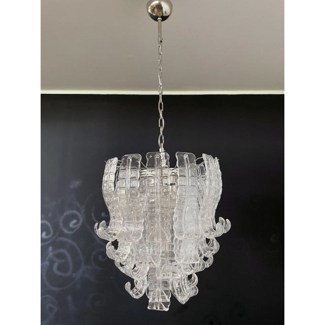 Italian Felci Murano Glass Chandelier by Barovier e Toso, 1972 For Sale - Image 3 of 18