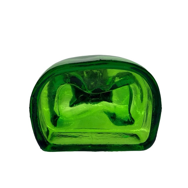 1960s Vintage Emerald Green Pressed Glass Praying Hands Sculpture For Sale - Image 5 of 11