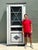 Vintage French Distressed Metal and Wood Cabinet For Sale - Image 15 of 18