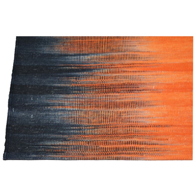 1950s Vintage Mazandaran Natural Color Hand Made Organic Wool Tribal Kilim,8'2"X9'9" For Sale - Image 5 of 6