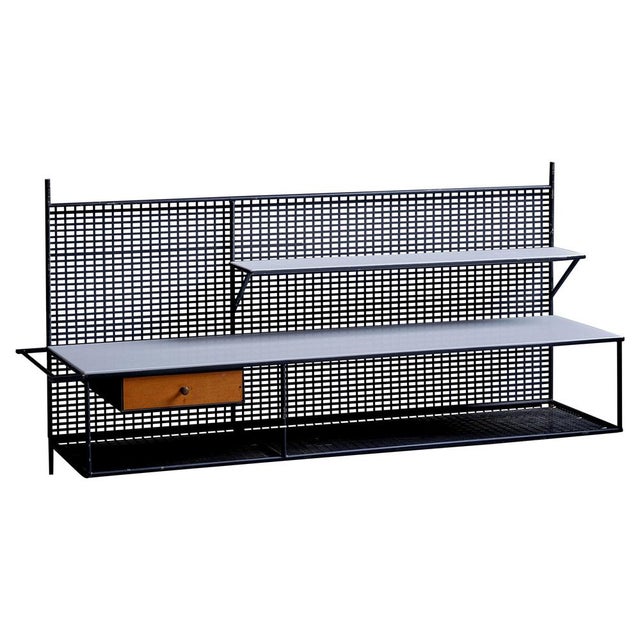 Wall Shelf in Wood and Metal attributed to Paul McCobb for Bryce, USA, 1950s For Sale - Image 12 of 12