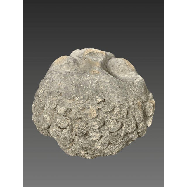 Neoclassical Gallic Sculpture, Celtic Votive Head in Limestone, 2nd-1st Century BC, Archaeology For Sale - Image 3 of 4