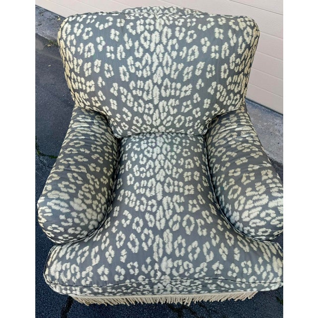 George Smith Standard Arm Style Chair and Ottoman For Sale - Image 9 of 12